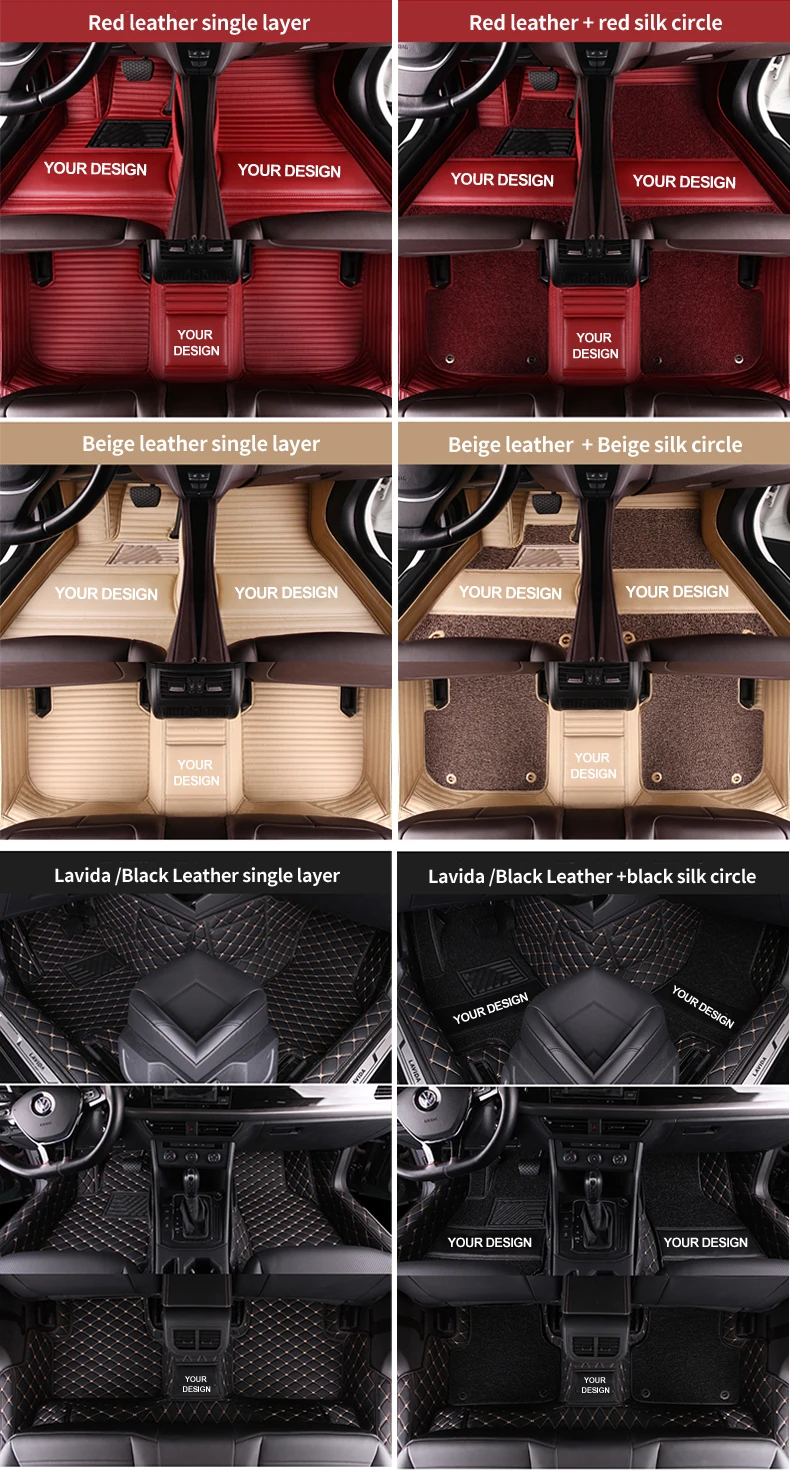 factory price Left hand drive 5D custom-built car floor mats for Audi A8