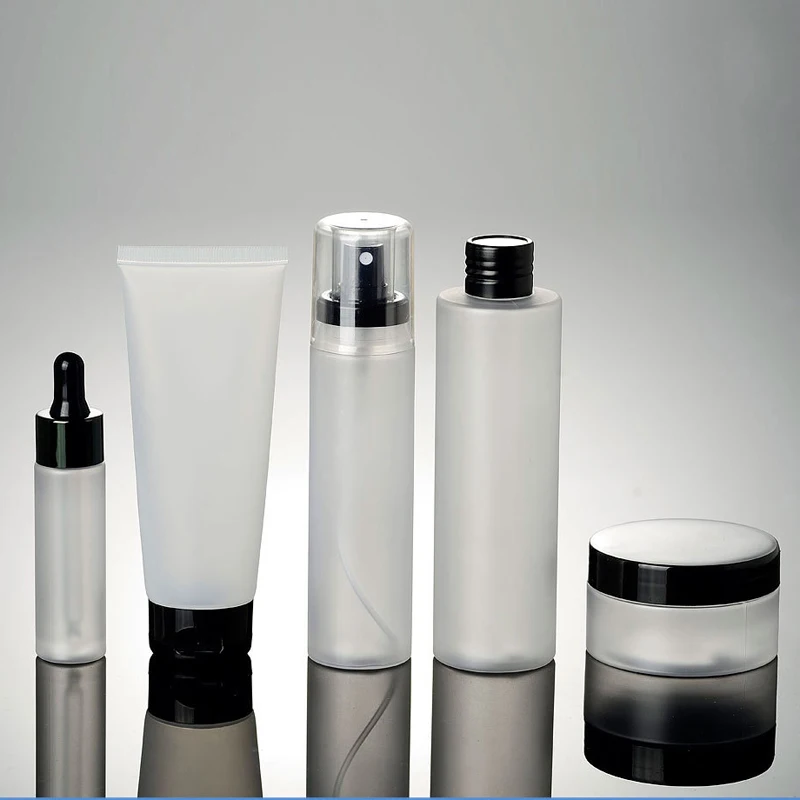 100ml cream set bottle pet transparent scrub 200ml lotion sub-bottling toner d cosmetic plastic bottle cream jar