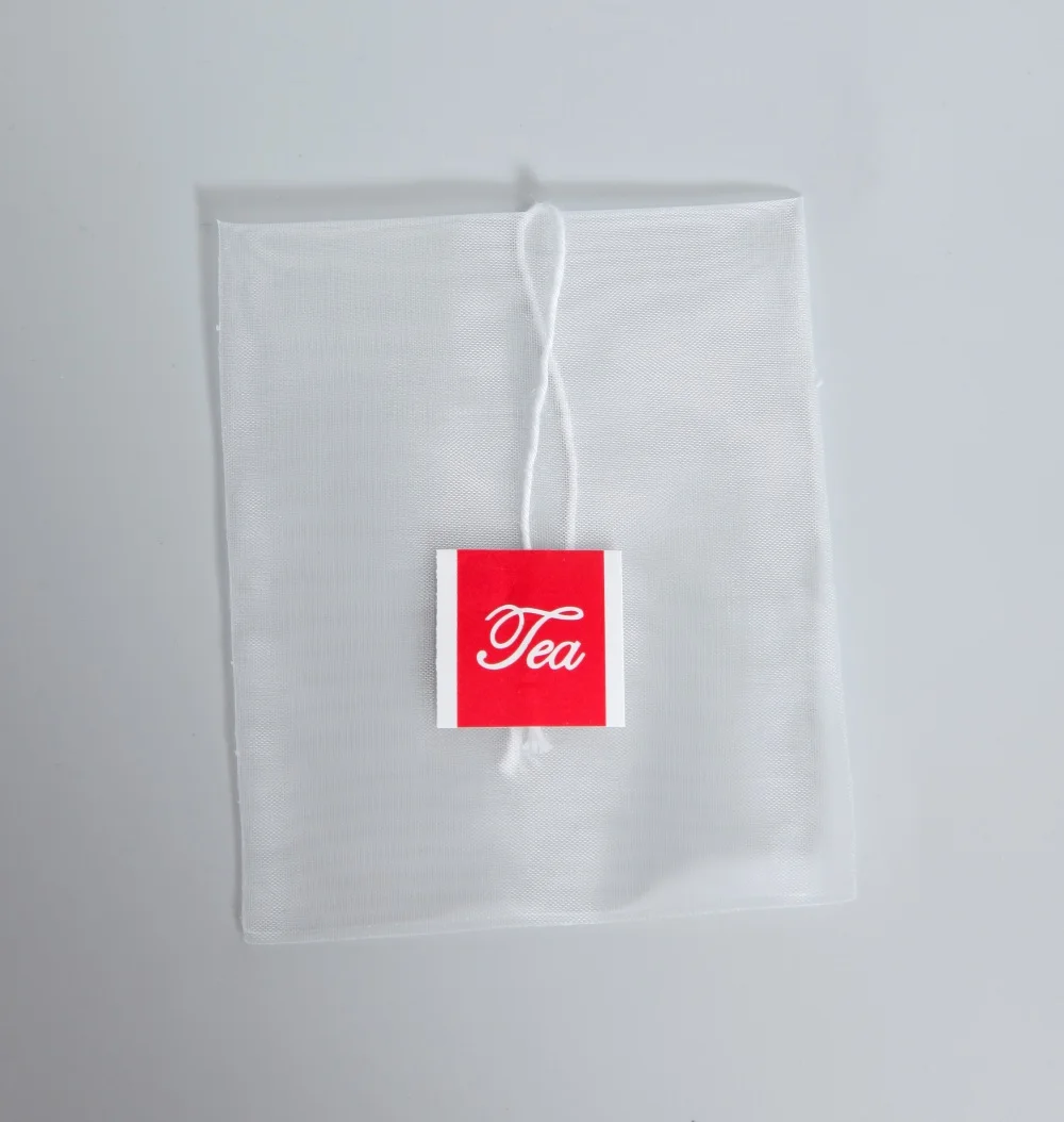 Triangle  Heat Seal Empty PET Tea Bag With String And Tag