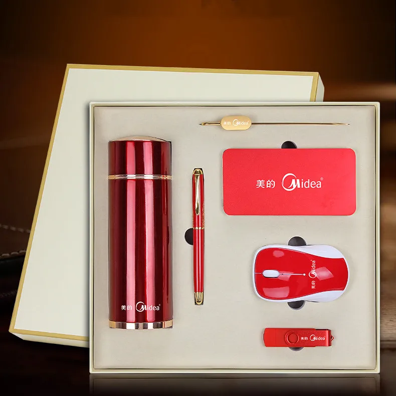 Highly cost effective Set De Regalo pen mouse bookmark flask usb power bank Corporate Gift Set Luxury Promotional for clients