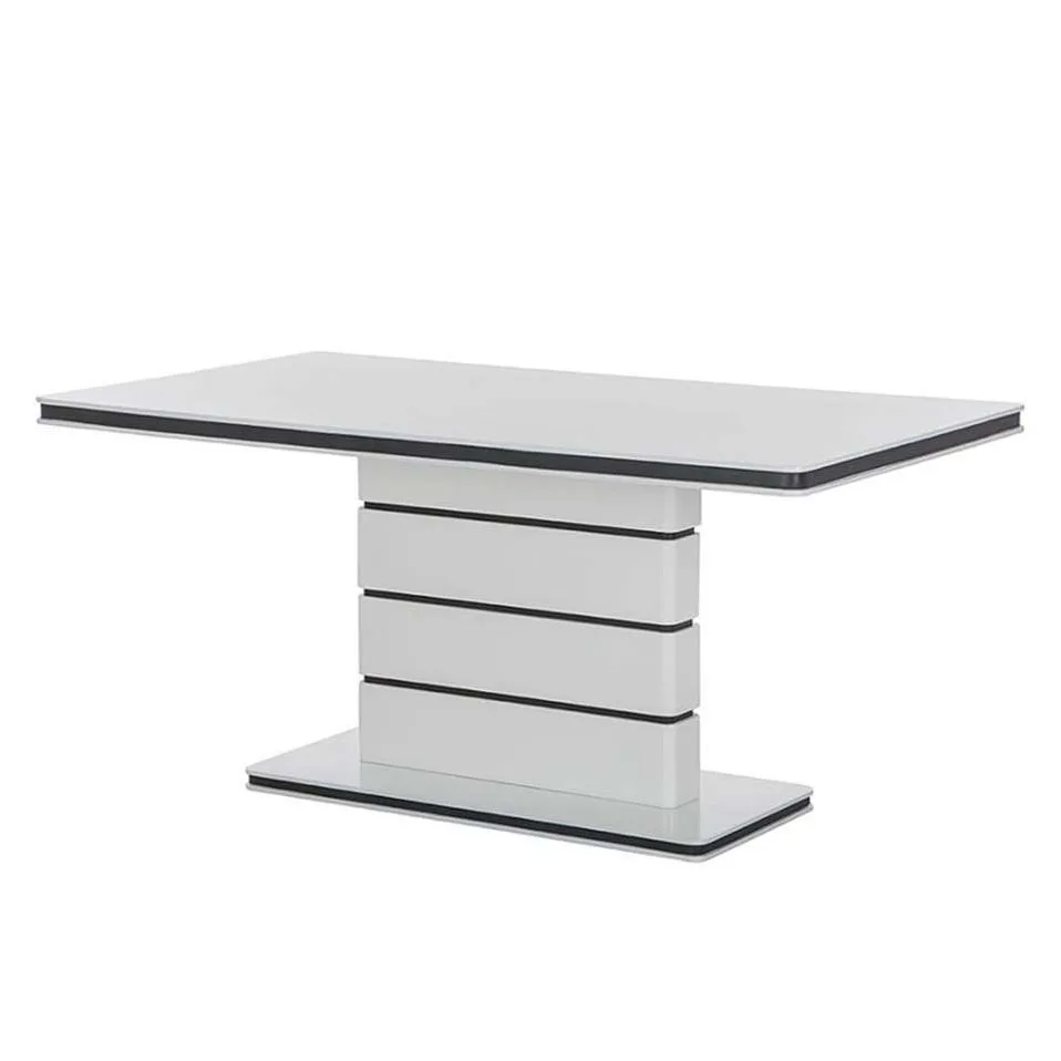 Best Selling Simple Durable Kitchen Room Furniture Table High Gloss Wooden Extendable Dining Table