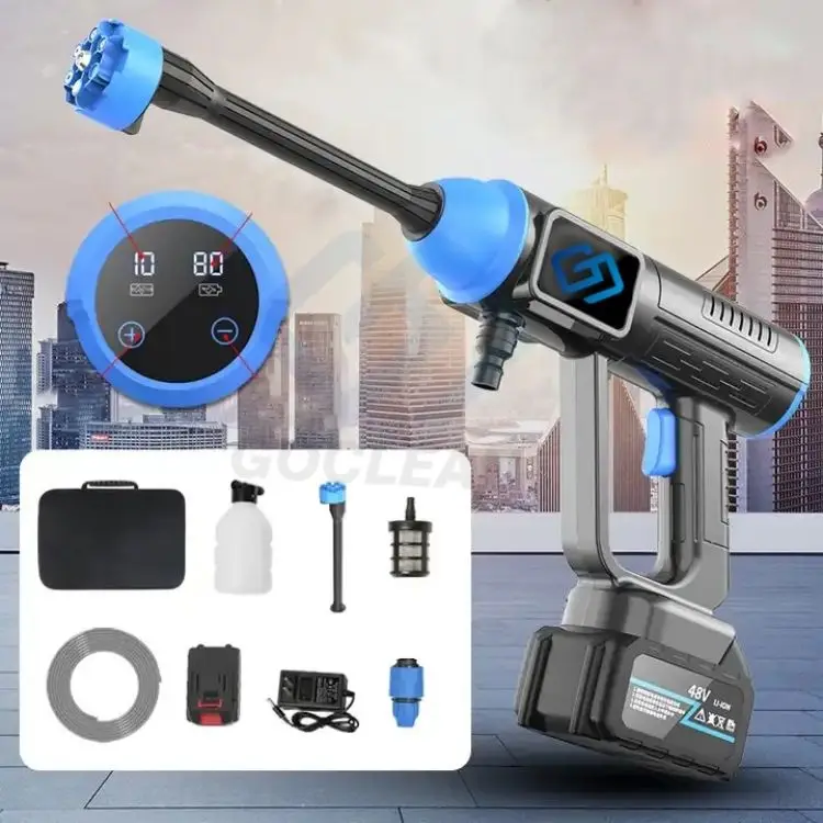 Garden Landscape Cleaning 21V 48V Lithium Battery Cordless Pressure Washer Wireless Car Wash Battery Powered Light Wash