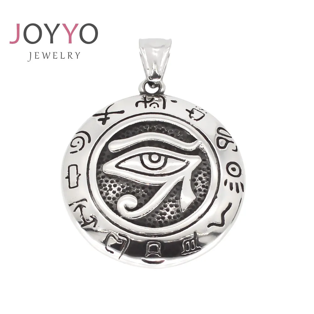 Stainless Steel Eye Of Horus Ancient Egyptian Pendant Egyptian Symbols Necklace Amulet For Men