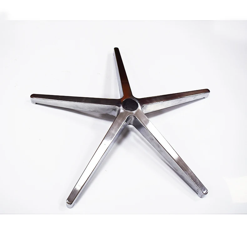 5-star feet die casting aluminum swivel chair base metal chair leg turning chair parts