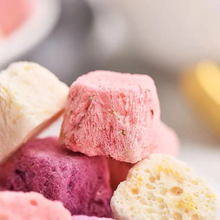 Delicious Yogurt Cube Freeze-dried Healthy Freeze Dried Yogurt Multiple Flavors