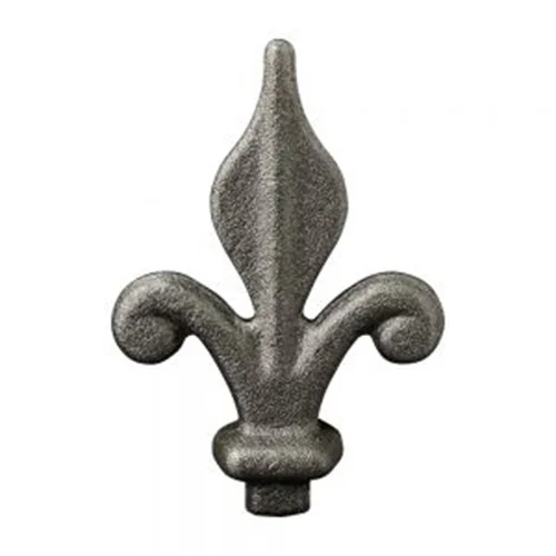 Easily assembled Forged ornamental Wrought Iron spearhead in finial fence for security