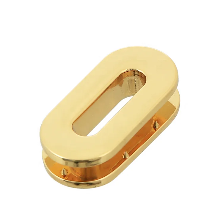 Кожаные аксессуары 34x16 мм яркие золотые овальные формы из цинкового сплава металлические проушины для сумок для одежды