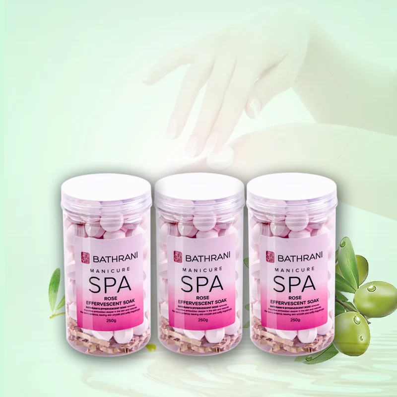Manicure Soak Have Nail Clean Disinfection And Soften Cuticle Effect BATHRANI Rose 250g Nail Treatment