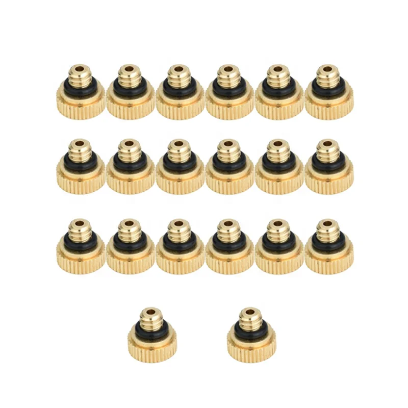 
Brass Misting Nozzles Replacement Heads for Garden Patio Lawn Landscaping Dust Control and Outdoor Cooling Mister System 