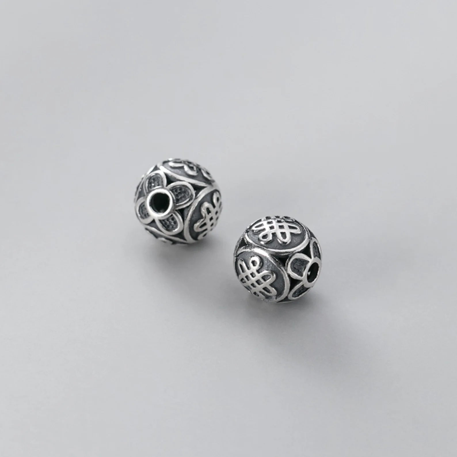 Sterling Silver TIBETAN SILVER ROUND SPACER BEADS 12mm JEWELLERY MAKING S0926