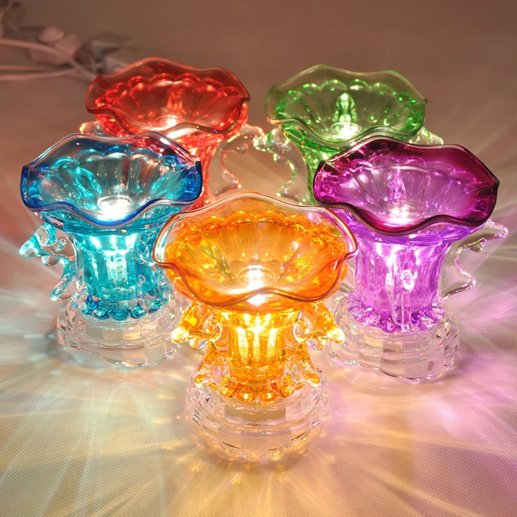 Manufacture Wholesale Electric Crystal Oil Burners Multifunction Fragrance Lamp