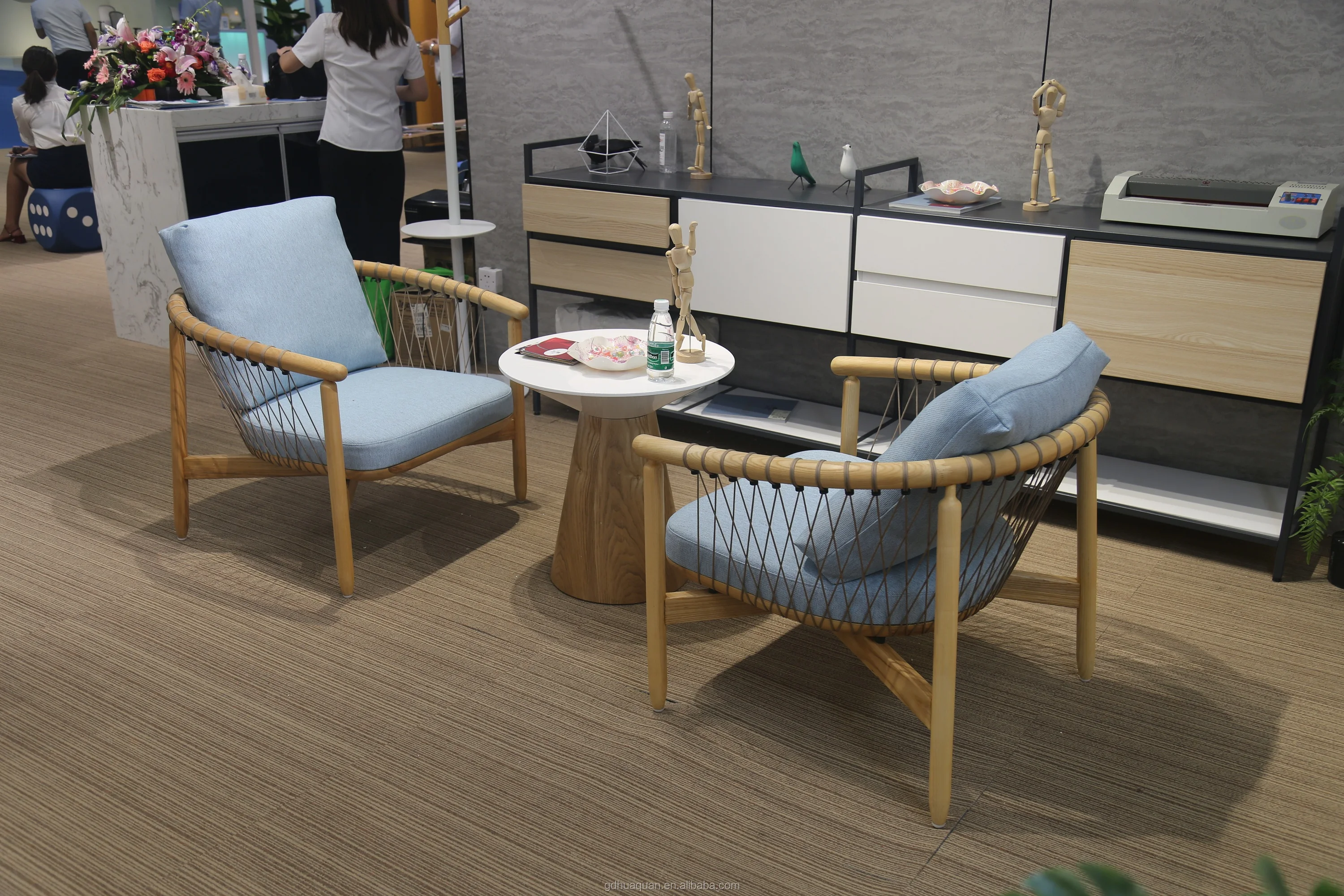 Vintage wooden sofa set designs fauteuil wooden rattan furniture armchair beraere rope chair