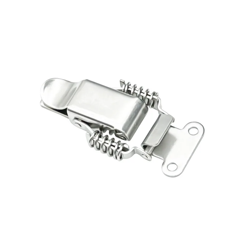EZON CN;GUA Double Spring Buckle Box Lock Door Hasp Accessories 304 Stainless Steel for Steel Small Size