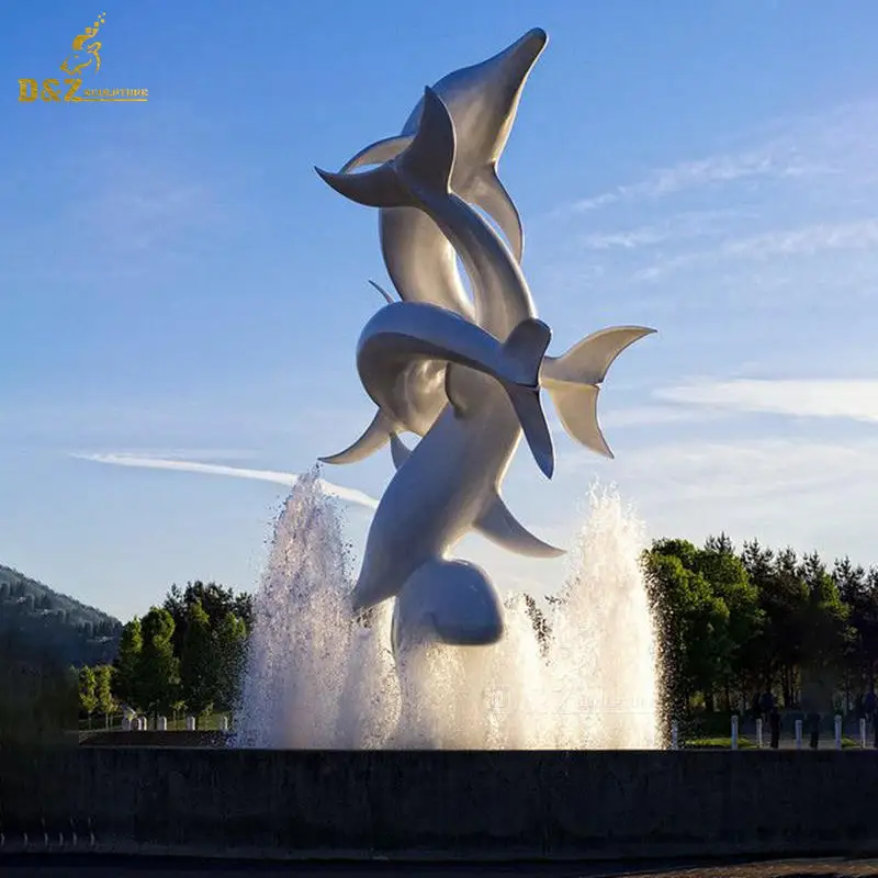 brass bronze dolphin fountain bronze metal art dolphin sculpture fountain