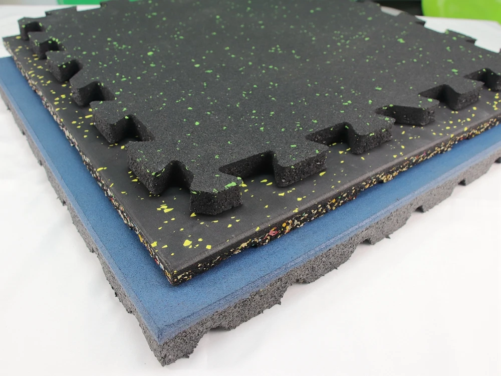 New Gym Interlocking Rubber Tiles / Gym Rubber Floor Rolls / Sports Rubber Mat