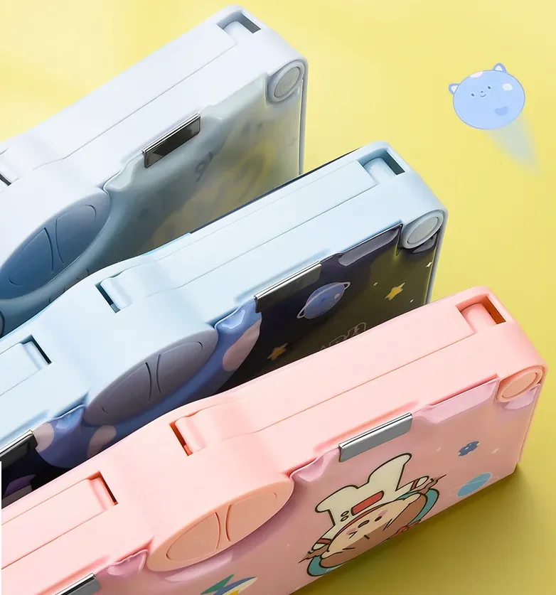 Multi-Functional Pencil Case Children Students Pencil Case Creative Storage Box Double-Layer School Educational Supplies