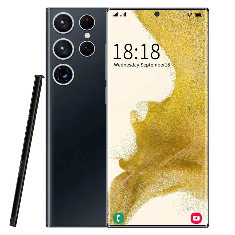 Недорогой телефон Samsung S22 Ultra 5G 6 8 дюймовый полноэкранный 16 + 512 ГБ мобильные телефоны Android с функцией распознавания лица
