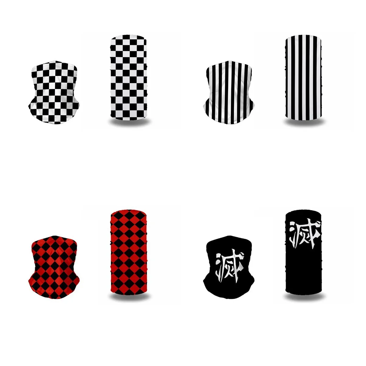 Anime Peripheral 25 Colors Magic Bandana Riding Neck Gaiter Triangle Scarf Noruto Cosplay Neck Tube Balaclava for Sport