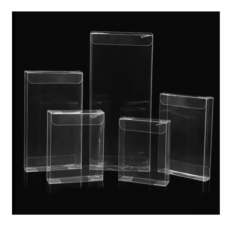 Rectangle Folding Transparent Packaging Clear PVC Gift Box Transparent PP PET Clear Square PVC Plastic Boxes