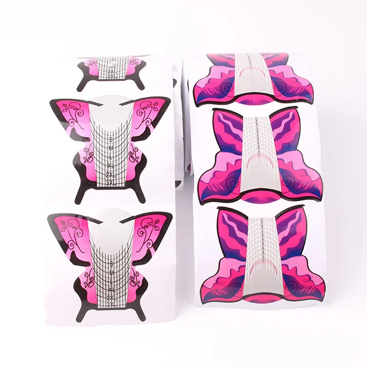  300Pcs Professional High Quality Nail Art Tips Extension Forms UV Gel Butterfly shape