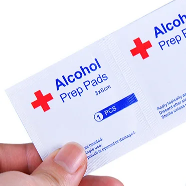 Small Sachet  5*5cm Alcohol glass len Wipes 70%-75% isopropyl alcohol wipes