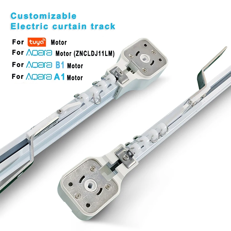 Smart Curtain Track Private Custom Zigbee Electric Curtain Rail Control System For Smart Curtain motor