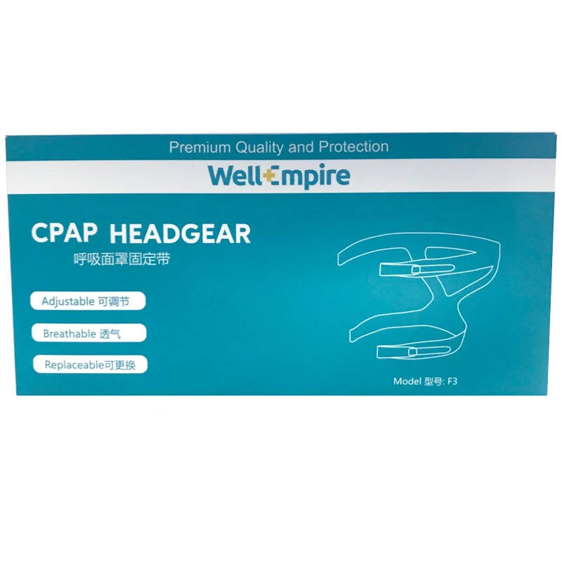 High Quality Wellempire Universal CPAP Headgear use for Full Face CPAP Mask, or Nasal Mask , Standard Black