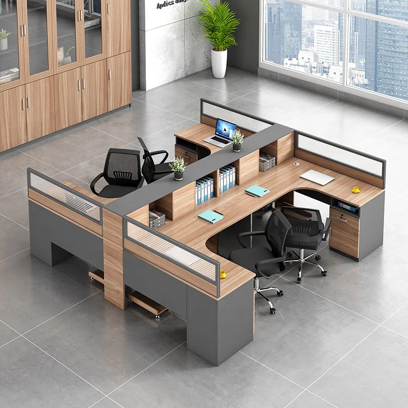 Office Table and chair set Workstation modular Office Furniture commercial Working Partition staff Office Desk Bureau de travail
