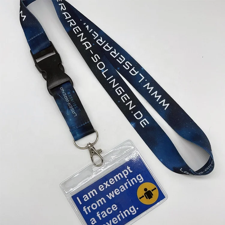 Low MOQ 100 pcs Sublimation Printed Lanyards with Logo Custom Machine Heat Transfer Printed Anime Neck Strap China Manufacturer