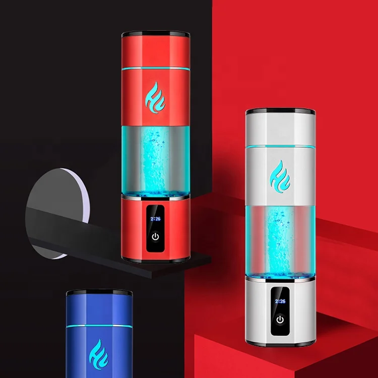 SPE PEM 5500ppb Portable Ionizer Glass Inhalation Hydrogen Water Maker Machine Generator Hydrogen Water Bottle