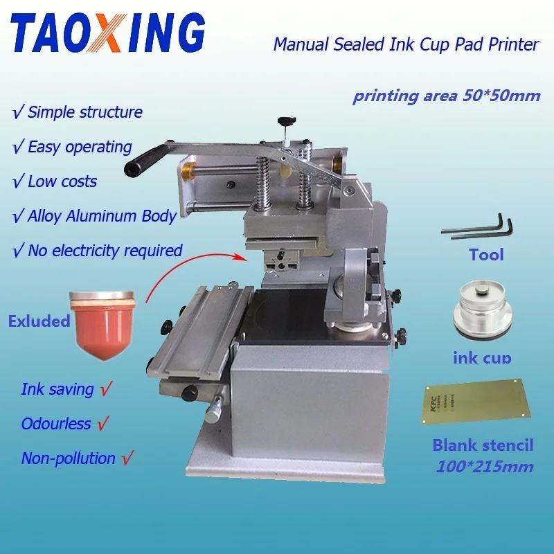 Cheap Small Manual Pad tampones Printer in Stock for Softballs