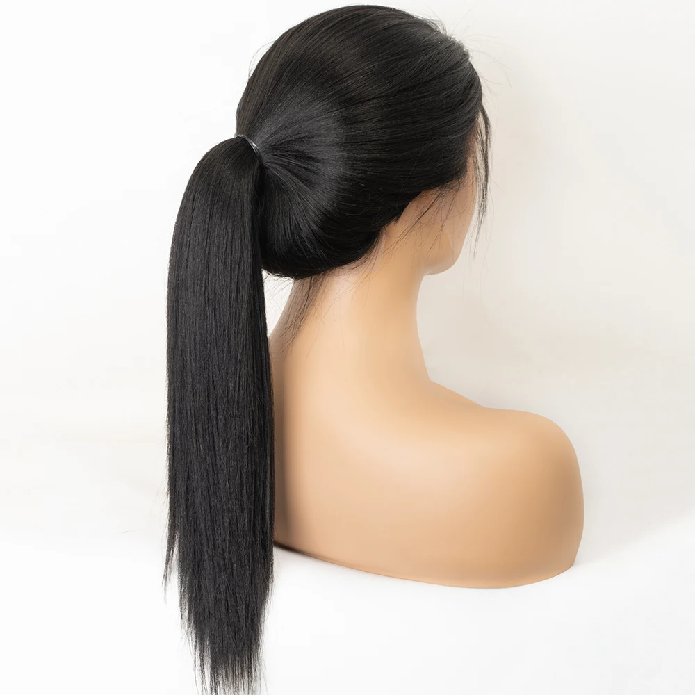 High Quality Wholesale Pure Human Hair HD Lace Raw Indian Women Hair Ponytail Lace Front Wig
