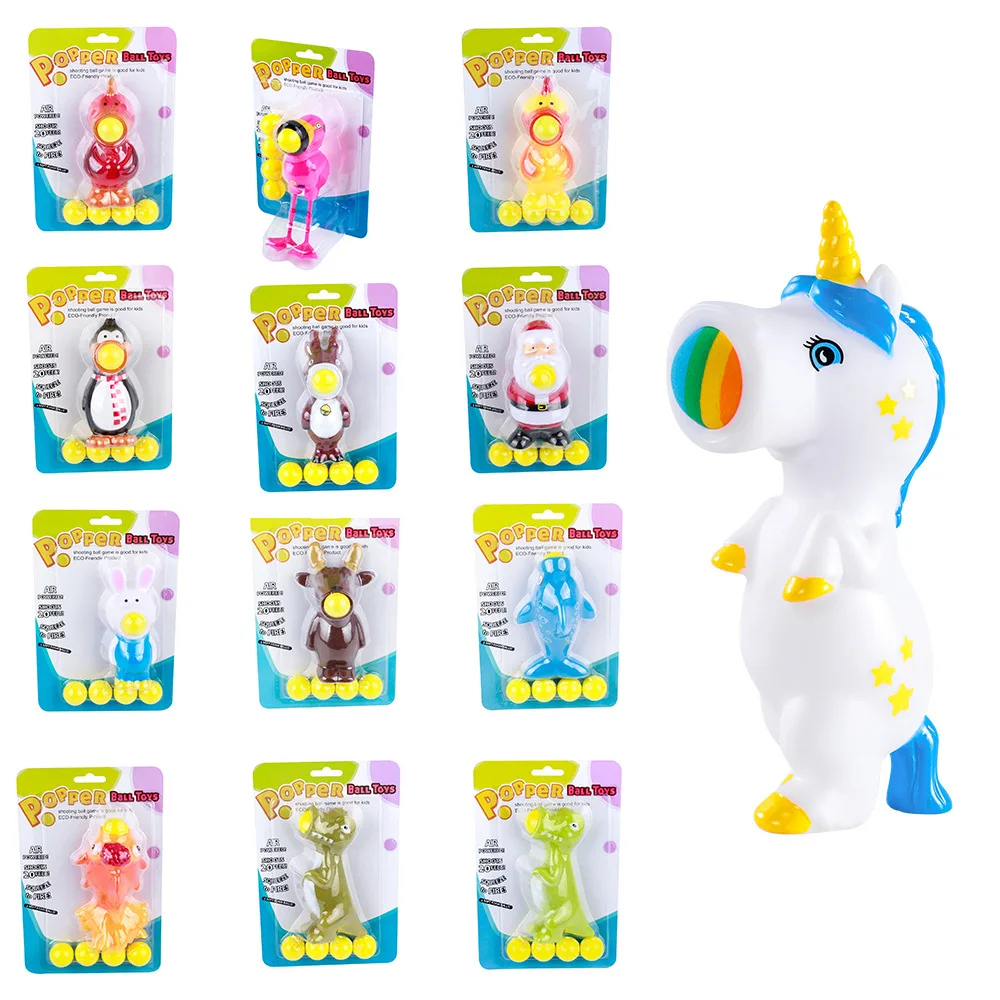 Wholesale Novelty New Design Decompressing Popper Dinosaur Penguin Toy  Pop Ball Popper Fidget Squeeze Toy 3d Ball Stick