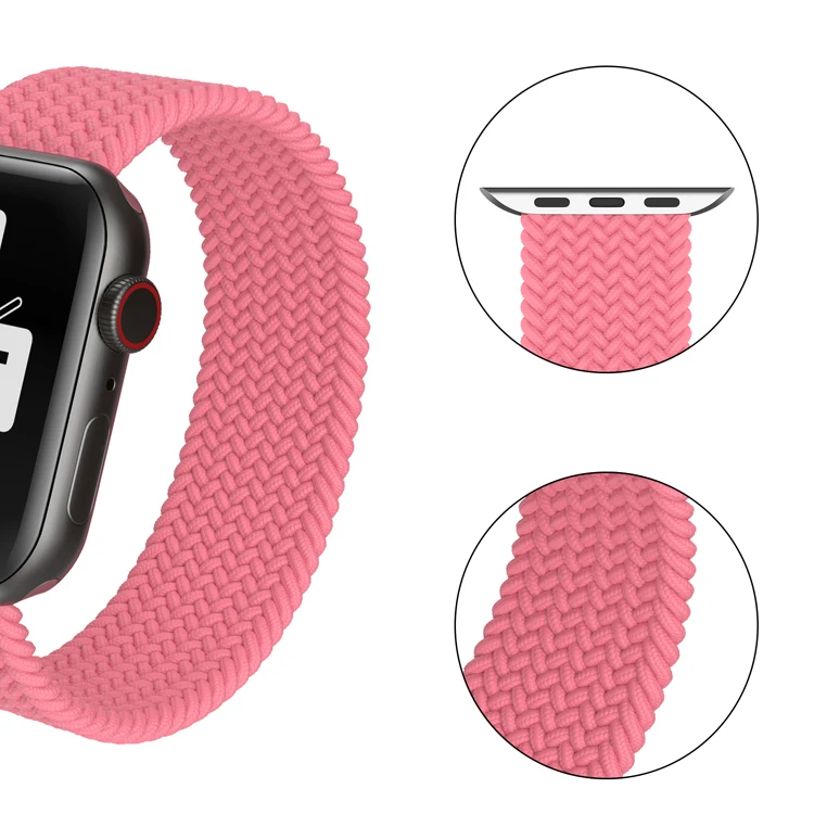  Coolyep New Arrival Sport Weave Elastic Nylon Braided Solo Loop Straps for Apple iWatch
