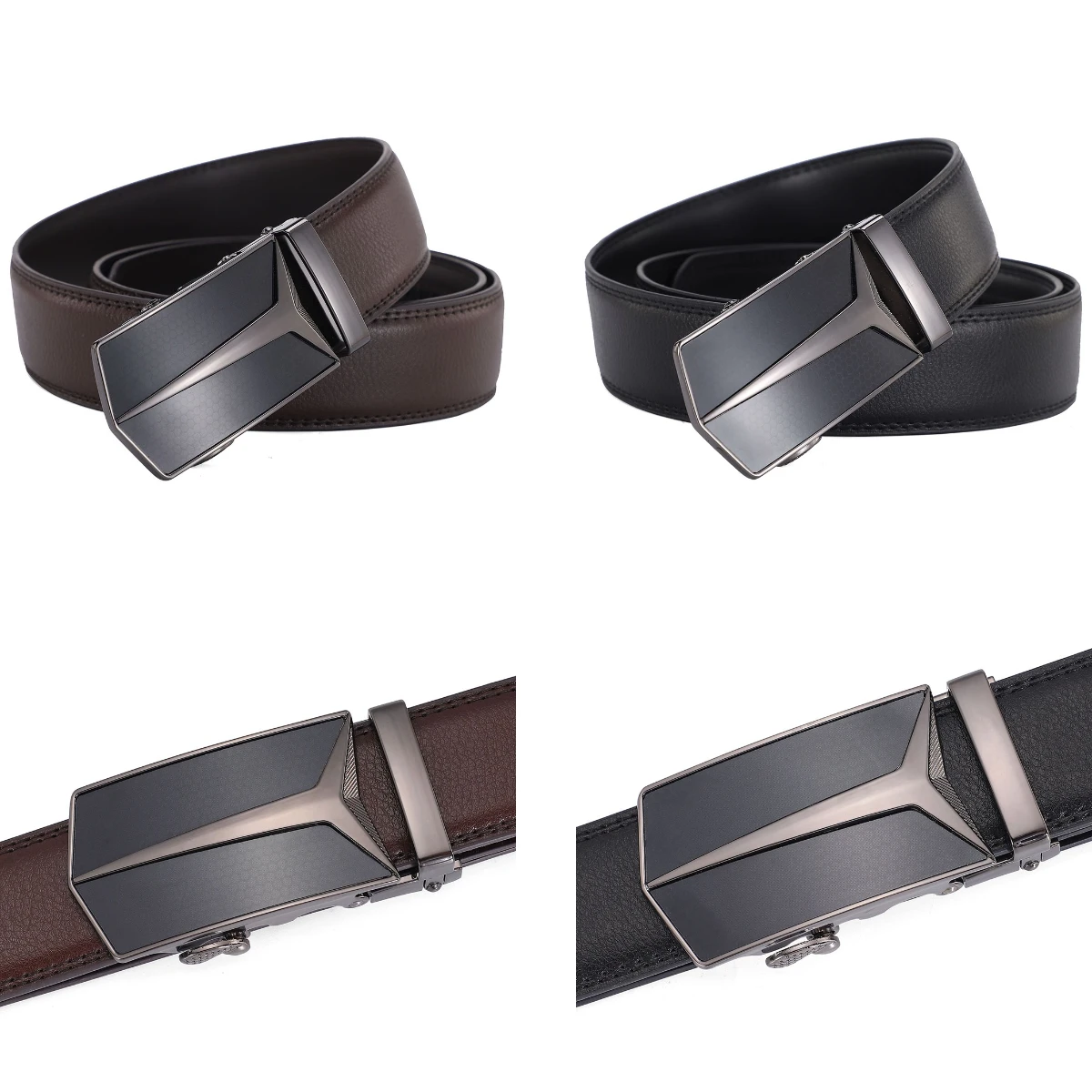 Factory Production Wholesale Cool Zinc Alloy 35mm Belt Automatic Buckle Cowhide Belt Cool Business Ratchet Buckle For Men