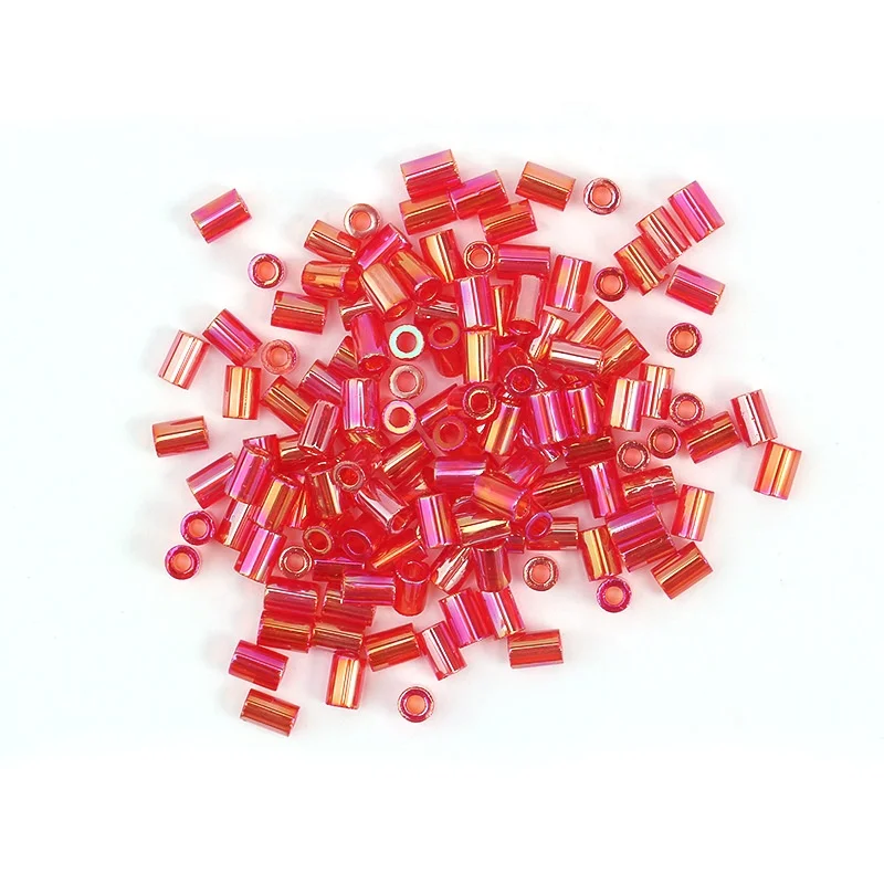 Factory Wholesale High Quality 3.8mm Embroidery Pipe Loose Beads For Fabric Embroidery Machine Glass Beads
