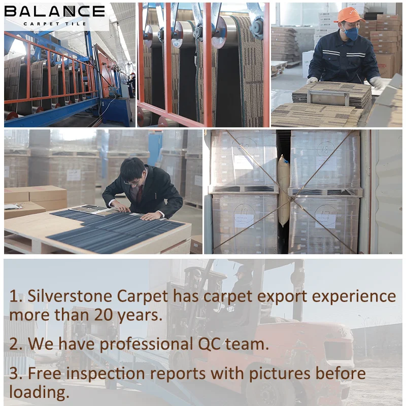 Square Carpet Factory Custom Alfombra Tapis  100% PP/Nylon Yarn PVC Backing carpet tiles 50x50 commercial office