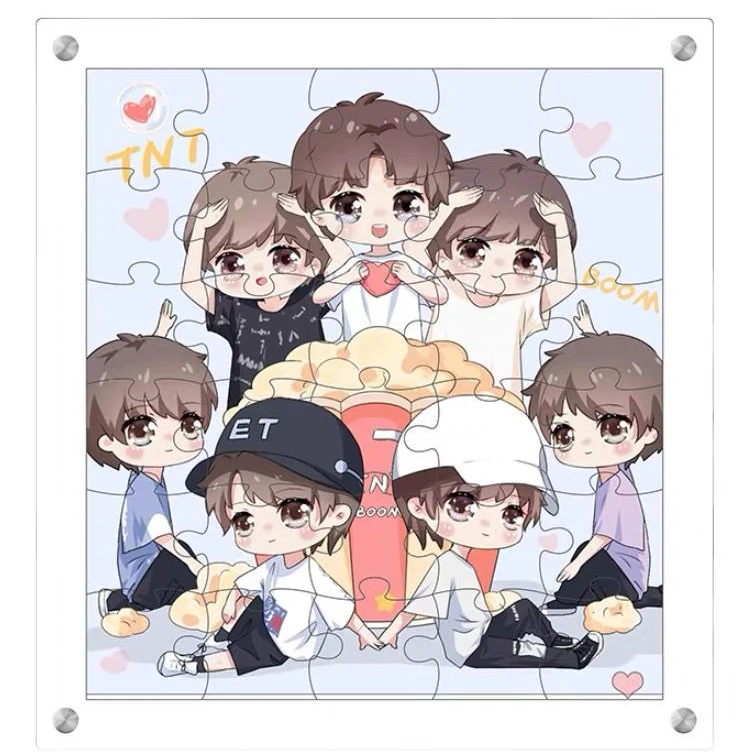 Оптовая продажа акриловых картинок-пазлов для фотографий Kpop Boy Group Jk V Jimin на заказ