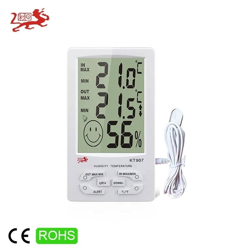 Outdoor Alarm Temperature Humidity Meter LCD Display Digital Thermometer