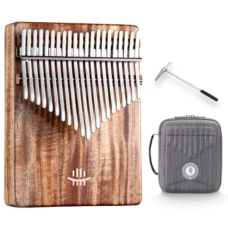 Hluru Wholesale Kalimba Buy Professional 21 Keys Thumb Piano Musical Instruments Sales For Solid Wood KC21-Koa
