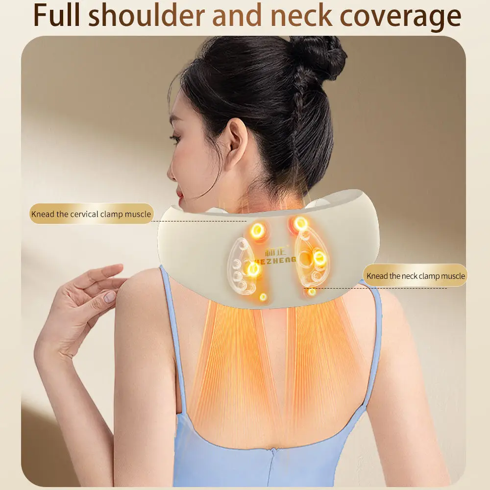 Hot selling products online Skin-friendly material Relieve cervical discomfort Hot compress function Neck massager