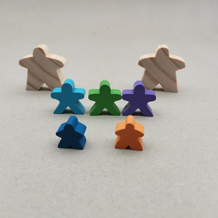 Высокое качество пользовательской формы деревянный Meeple
