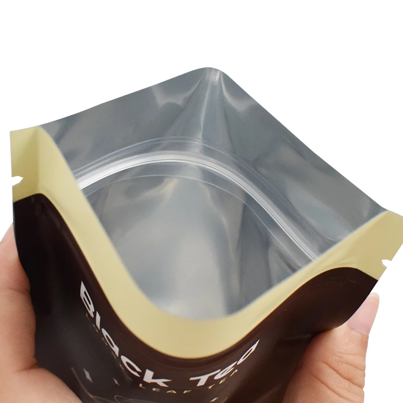 Custom printed stand up zip lock plastic bags mylar pouch for coffee packaging tea packaging