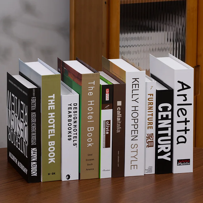 Fashion model faux books for decoration 27cm black gray  decorative books for home stand decor