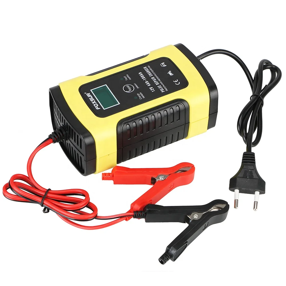 12V 6A Влажная и сухая свинцово-кислотная батарея зарядное устройство цифровой ЖК-дисплей полный автоматическое для автомобильного аккумулятора мощность импульса ремонт зарядные