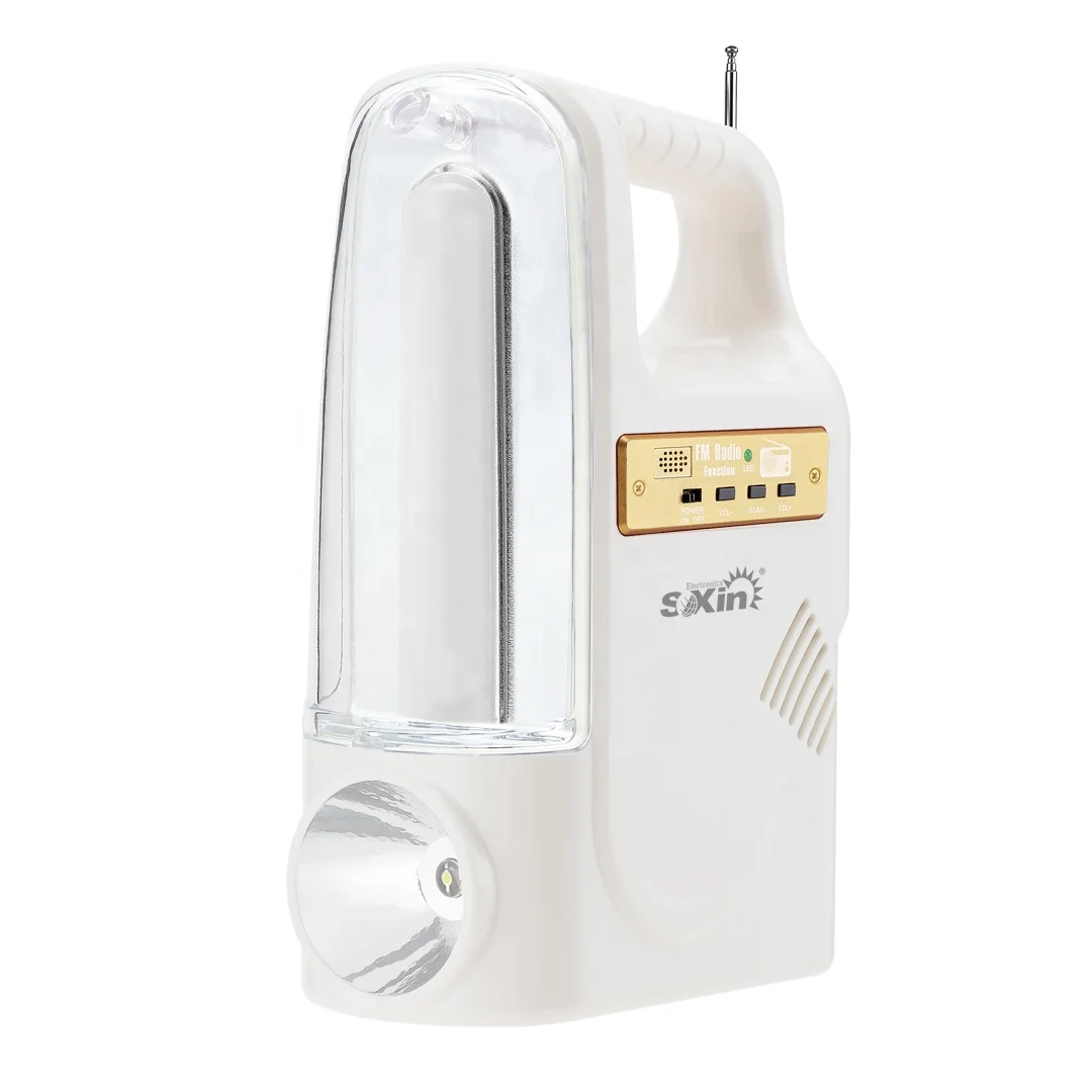 Multifunctional rechargeable emergency light with FM Radio (QM828D )