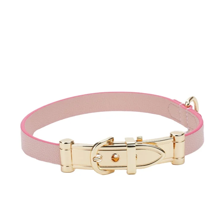 Luxury adjustable strong premium genuine leather dog collar