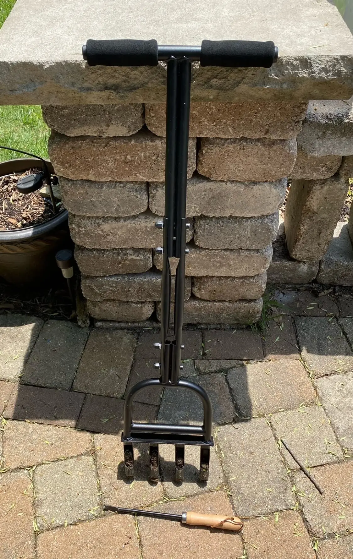 Lawn Aerator Coring Tool Manual Soil Storage Basket Yard Tine Yard Aeration Tool Soil Manual lawn aerator