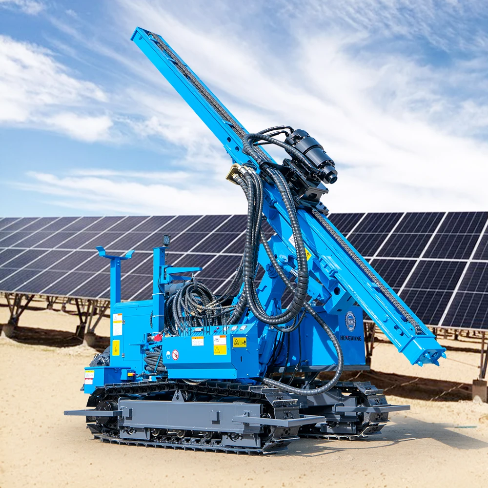 HENGWANG Top Quality Solar Piling Machine for Ground Mount Systems Boost Your Solar Energy Projects Efficiency