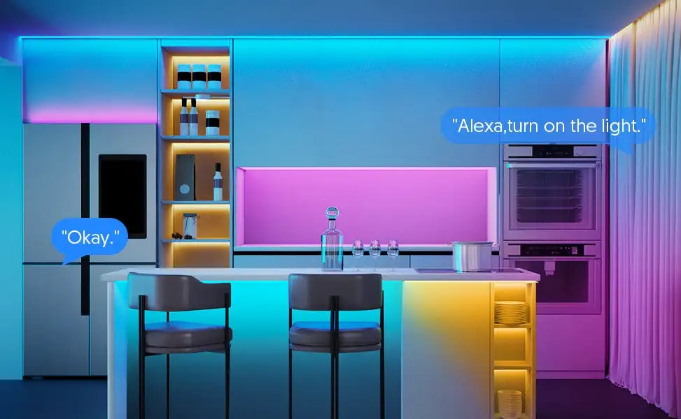 Smart Wifi 10M LED Strip Lights With Music Sync RGB 5050 LED Tape Tuya Smart Lights Strip For Party Room Decor TV Backlight